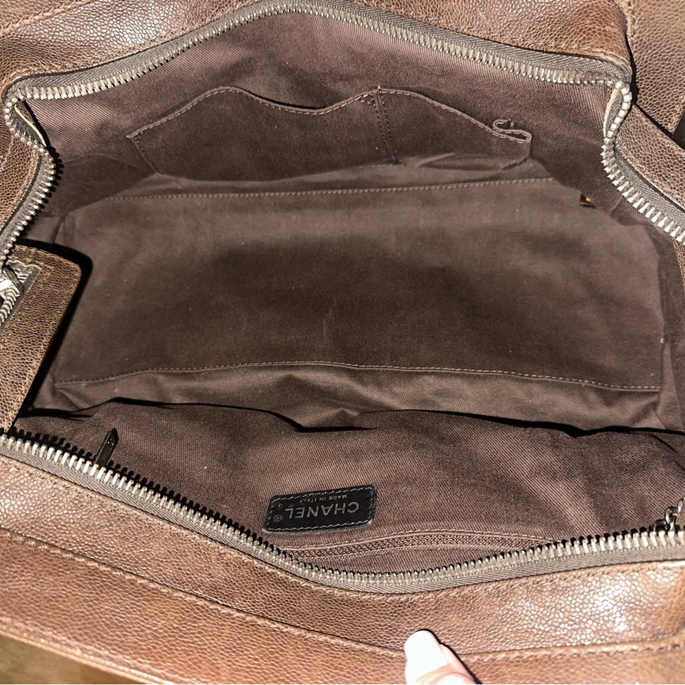 Vintage Y2K CHANEL Brown Quilted Leather Shoulder Bag - Picture 7 of 7